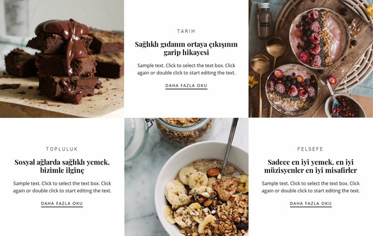 Lezzetli yemek restoranı Web sitesi tasarımı