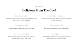 Our Delicious Food - Responsive WordPress Theme