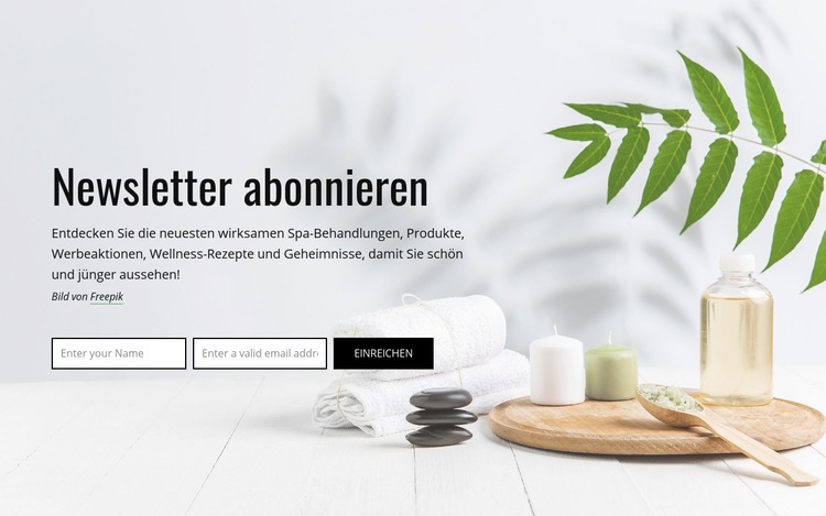 Newsletter abonnieren Website Builder-Vorlagen