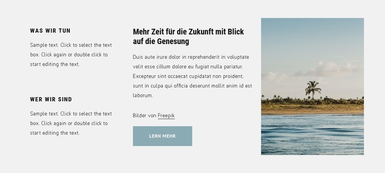 Beste Urlaubsziele Website-Modell