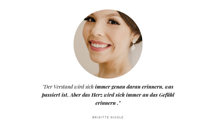 Feedback der Hochzeitsagentur Landing Page