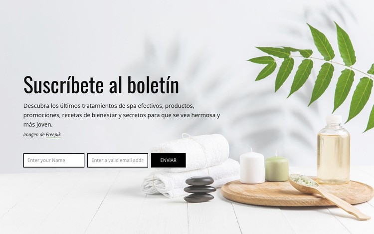 Suscríbete al boletín Creador de sitios web HTML