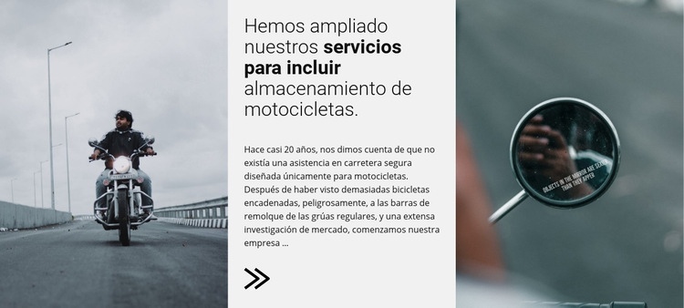 Servicios de motocicletas Plantillas de creación de sitios web