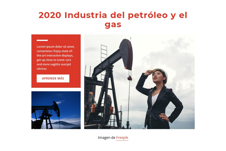 Tecnología industrial de gas Plantilla de sitio web
