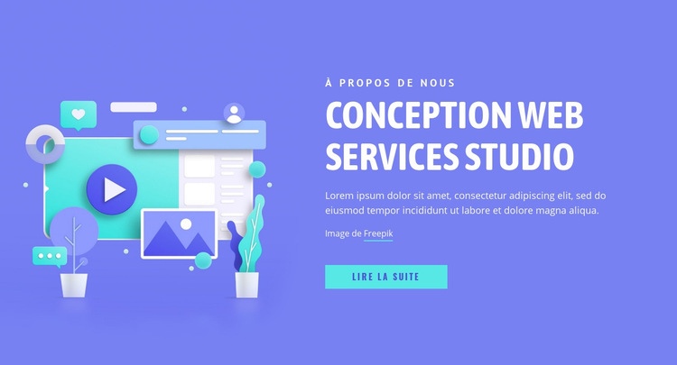 Nous donnons vie aux designs Modèles de constructeur de sites Web