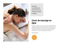 Cours De Massage En Ligne Modèle HTML De Base Avec CSS
