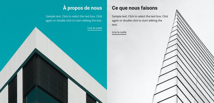 À propos de l'entreprise de construction Modèle CSS