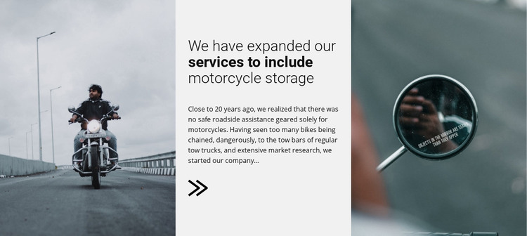 Motorcykles servises Homepage Design