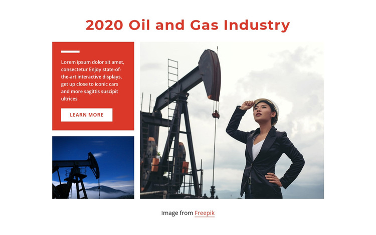 Gas industrial technology Homepage Design