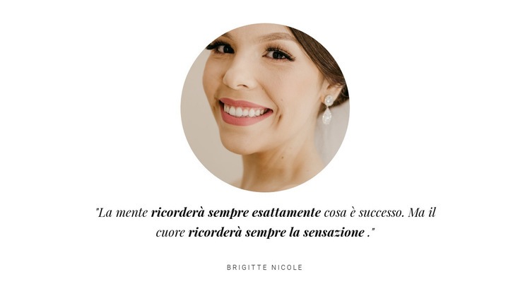 Feedback dell'agenzia di matrimoni Modelli di Website Builder