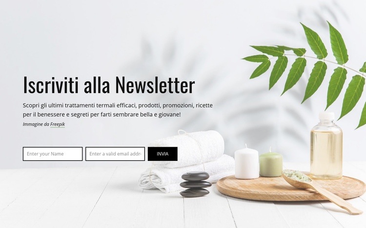 Iscriviti alla Newsletter Modelli di Website Builder