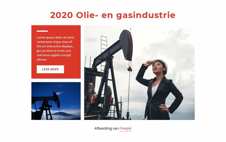 Gas industriële technologie Bestemmingspagina