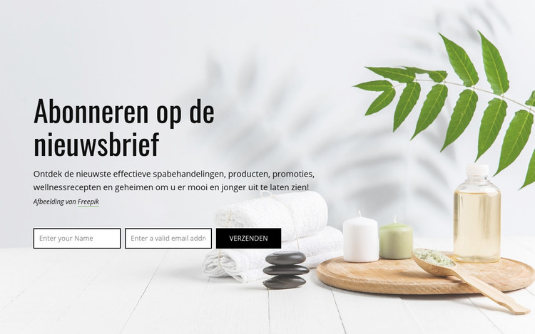 Abonneren op de nieuwsbrief HTML-sjabloon