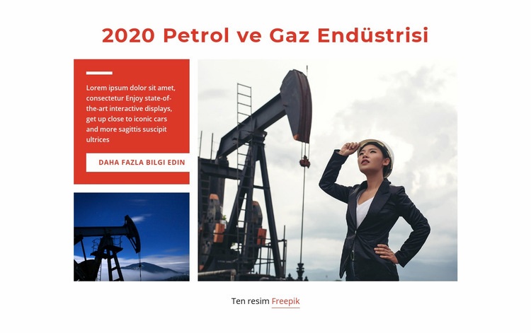 Gaz sanayi teknolojisi Bir Sayfa Şablonu