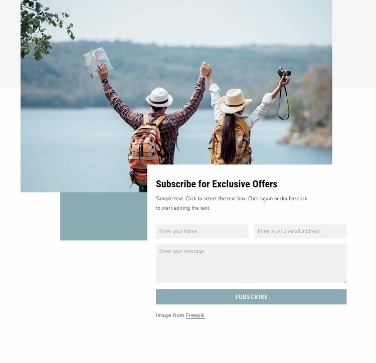 Subscribe for exclusive offers Website Builder Templates