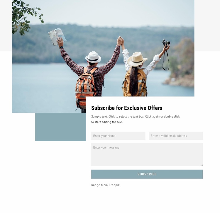 Subscribe for exclusive offers Website Template