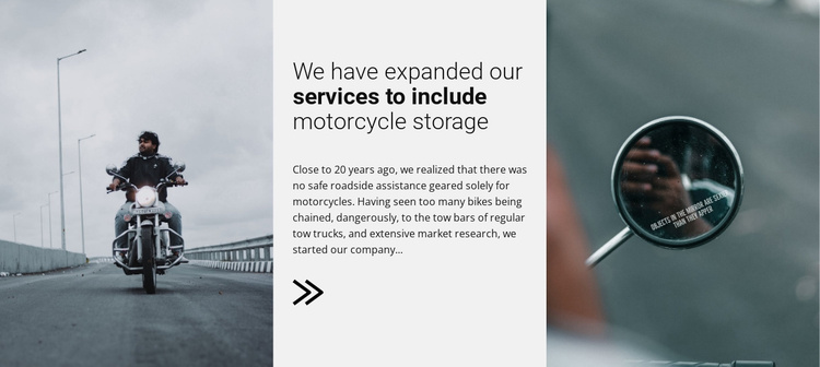Motorcykles servises Landing Page