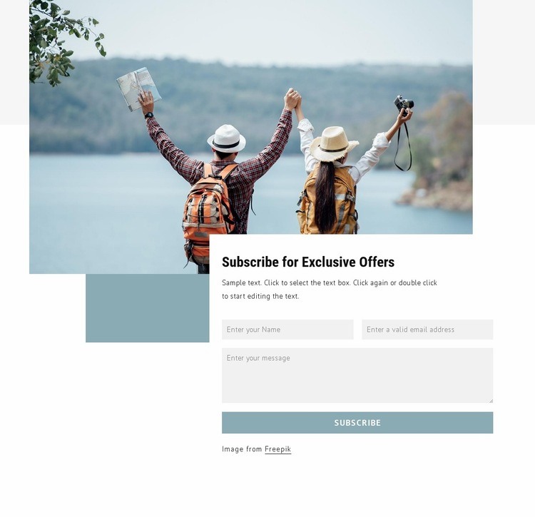Subscribe for exclusive offers Wix Template Alternative