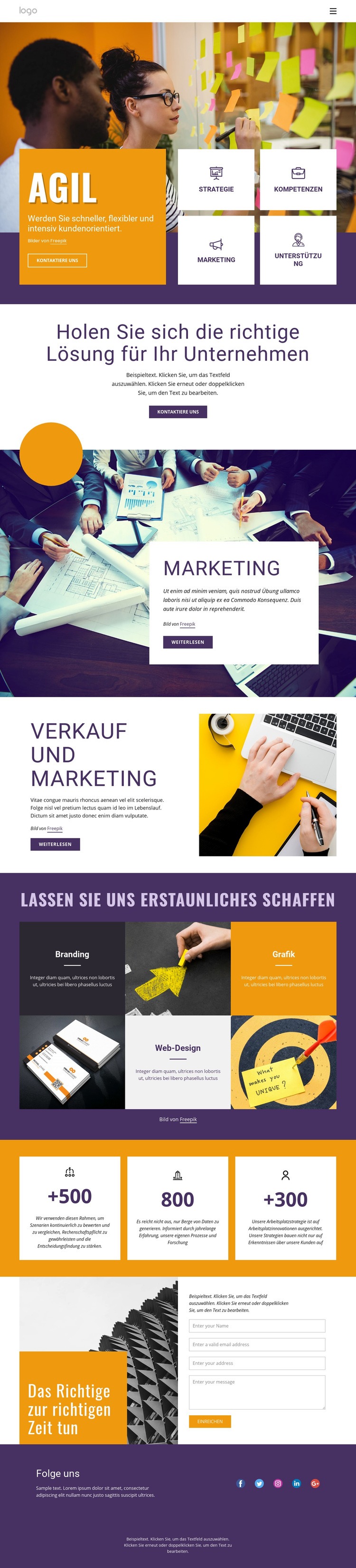 IT-Business-Services Website-Modell
