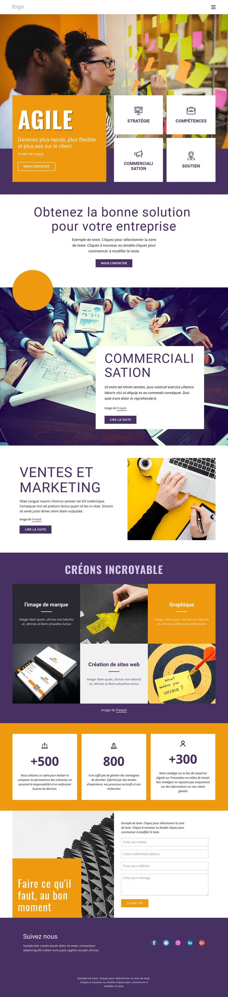 Services aux entreprises informatiques Créateur de site Web HTML