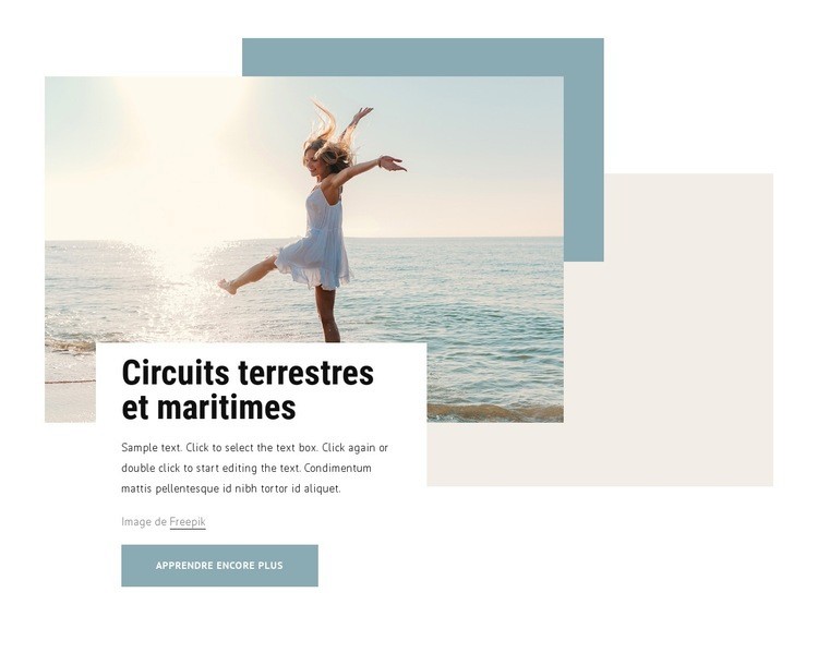 Circuits terrestres et maritimes Maquette de site Web
