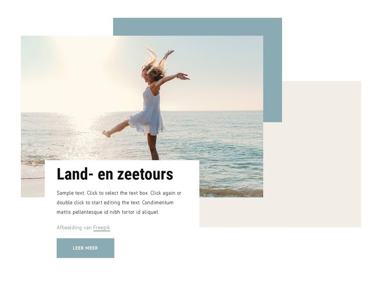 Land- en zeereizen HTML5-sjabloon