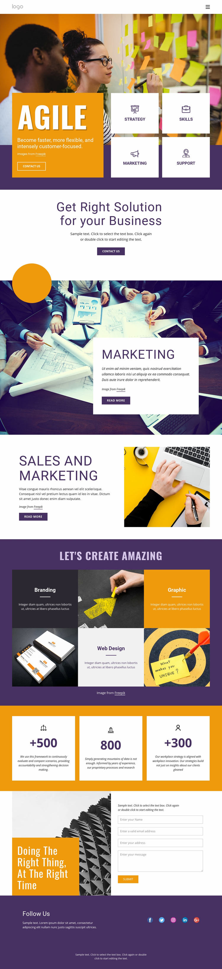 IT business services Squarespace Template Alternative