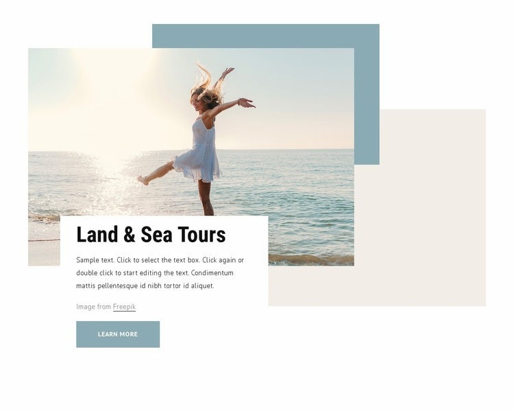 Land- och havsturer Html webbplatsbyggare