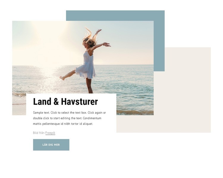 Land- och havsturer HTML-mall