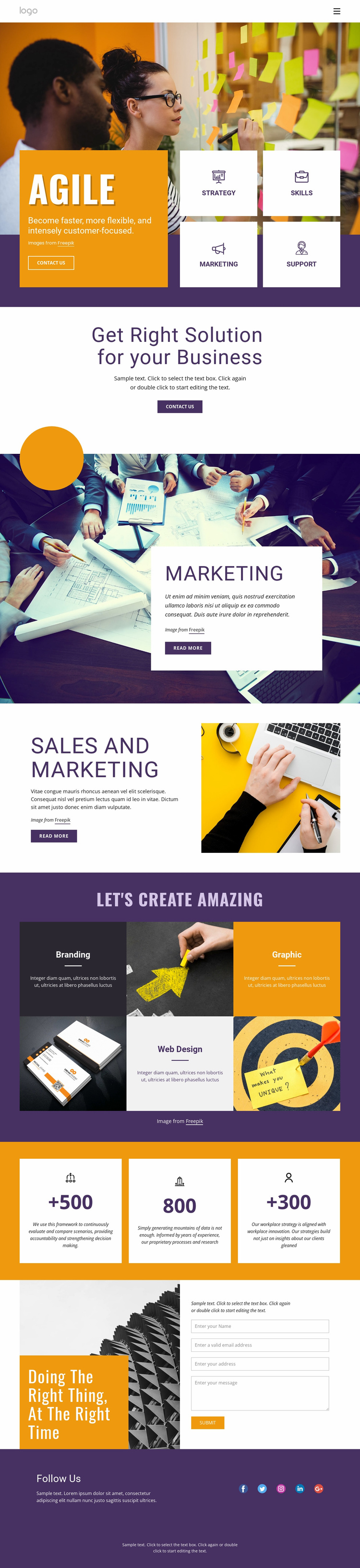 IT business services Landing Page