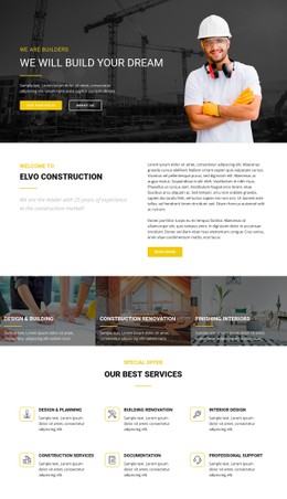 Build Your Dream Industrial Clean And Minimal Template
