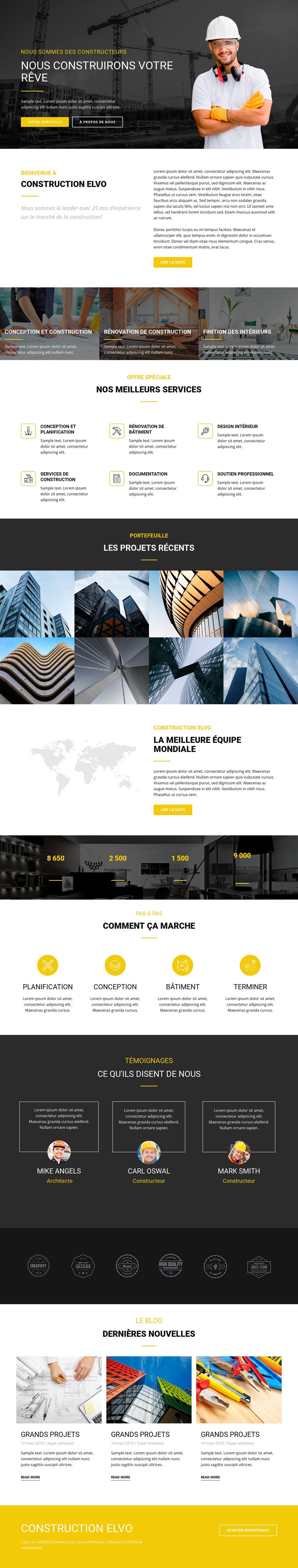 Construisez votre industriel de rêve Conception de site Web