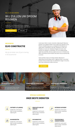 Bouw Je Droom Industrieel HTML-Sjabloon