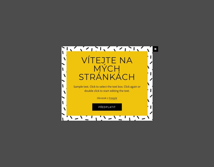 Přihlaste se k odběru vyskakovacího formuláře Šablona HTML