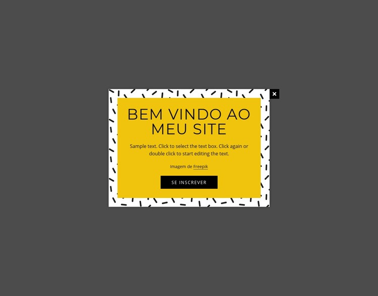 Formulário popup de inscrição Modelos de construtor de sites