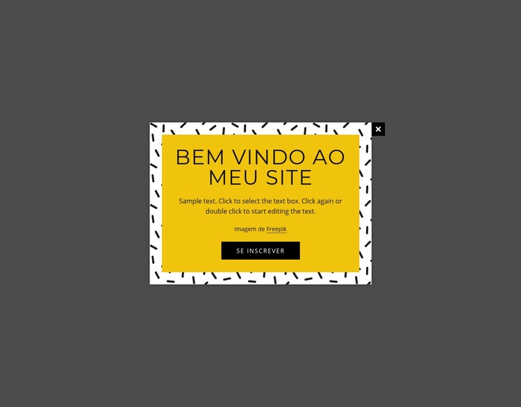 Formulário popup de inscrição Modelo HTML