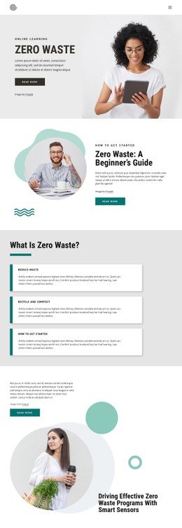 Zero Waste Courses Ecommerce Website