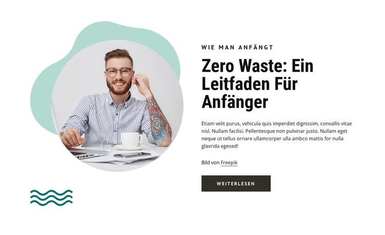 Zero-Waste-Leitfaden Eine Seitenvorlage
