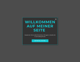 Willkommenes Modales Formular – Vorlage Für Website-Builder