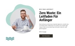 Fantastische Landingpage Für Zero-Waste-Leitfaden