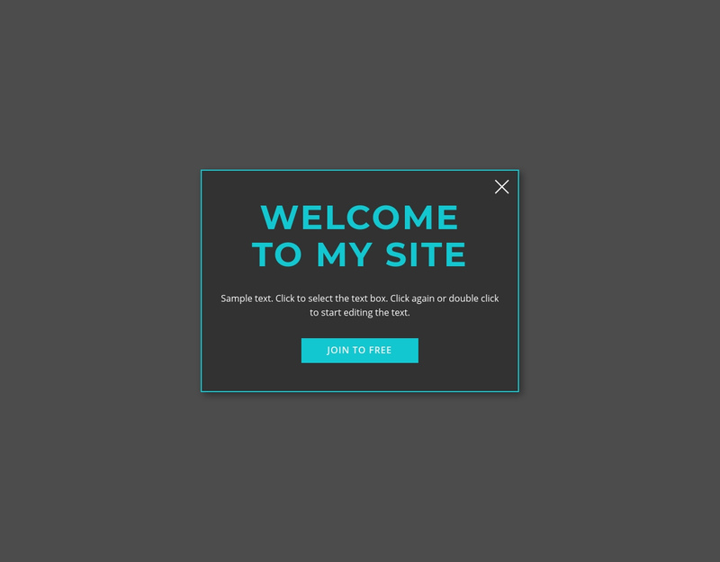 Welcome modal form Elementor Template Alternative