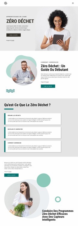 Conception De Site Prête À L'Emploi Pour Cours Zéro Déchet