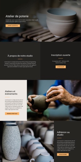 Atelier D'Art De La Poterie - HTML Template Generator