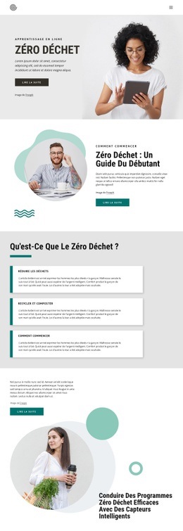Cours Zéro Déchet - Modèles De Sites Web