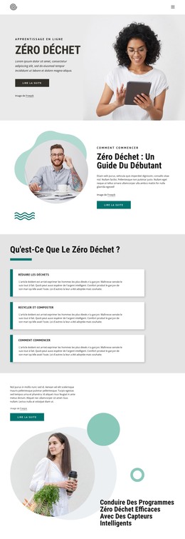 Cours Zéro Déchet - Modèle HTML Réactif