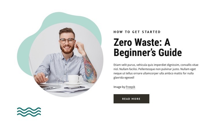 Zero waste guide Homepage Design