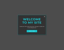 Welcome modal form - Html Code Example by Nicepage