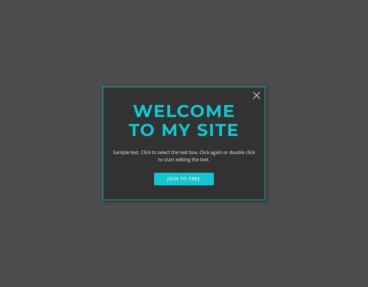 Welcome modal form Html Code Example