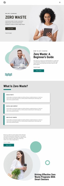 Zero Waste Courses - HTML Creator