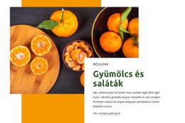 Gyümölcs És Saláta - Céloldal Sablon